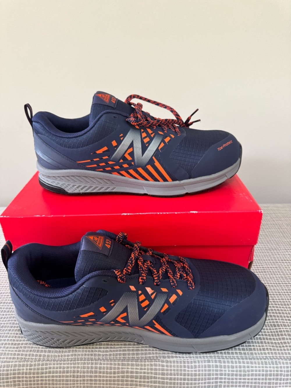 New Balance Navy with Orange Accent Men’s Sneakers